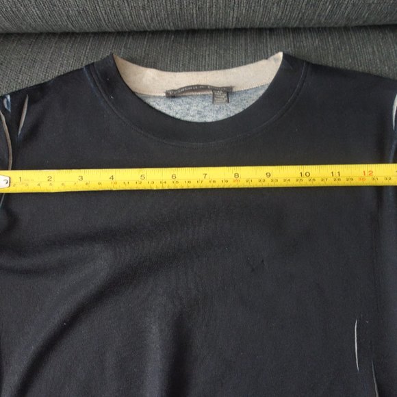 Tristan & Iseut Size M 100% Polyester Black & Cream Top - Picture 10 of 14